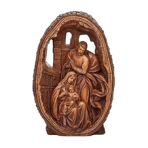 Statue 11" Carved Holy Family