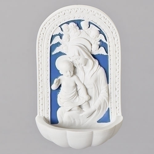 Holy Water Font 6" Madonna & Child