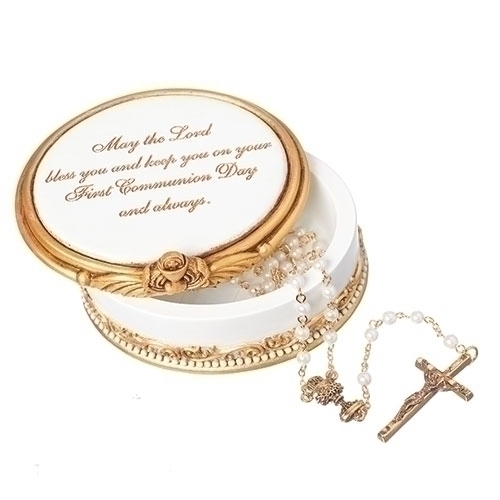 Rosary Box First Communion Blessings Resin