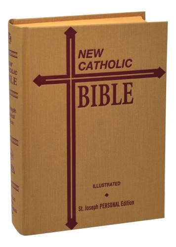 New Catholic Bible St. Joseph Regular Print Hardcover Tan