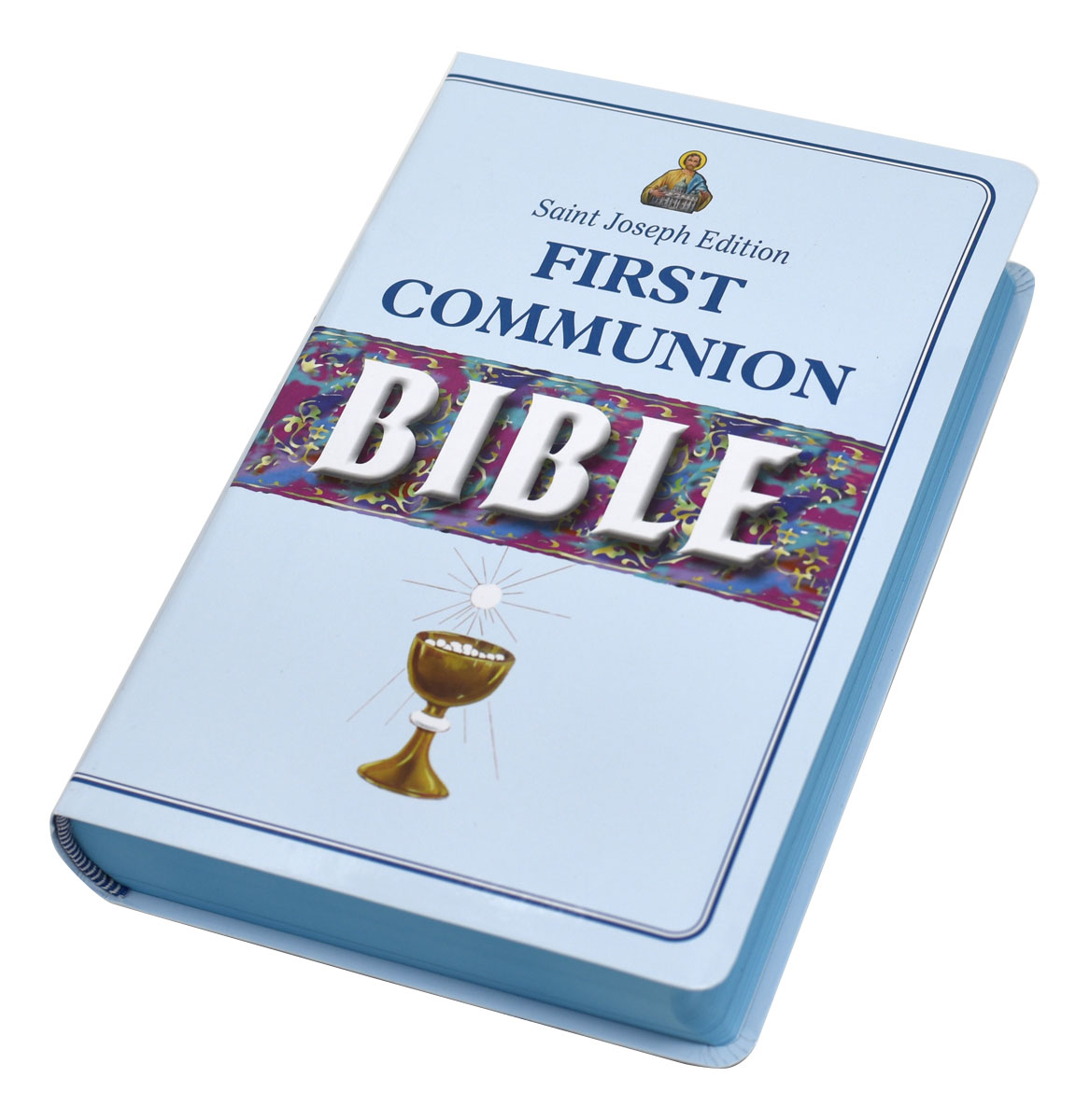 New Catholic Bible St. Joseph Medium Communion Blue