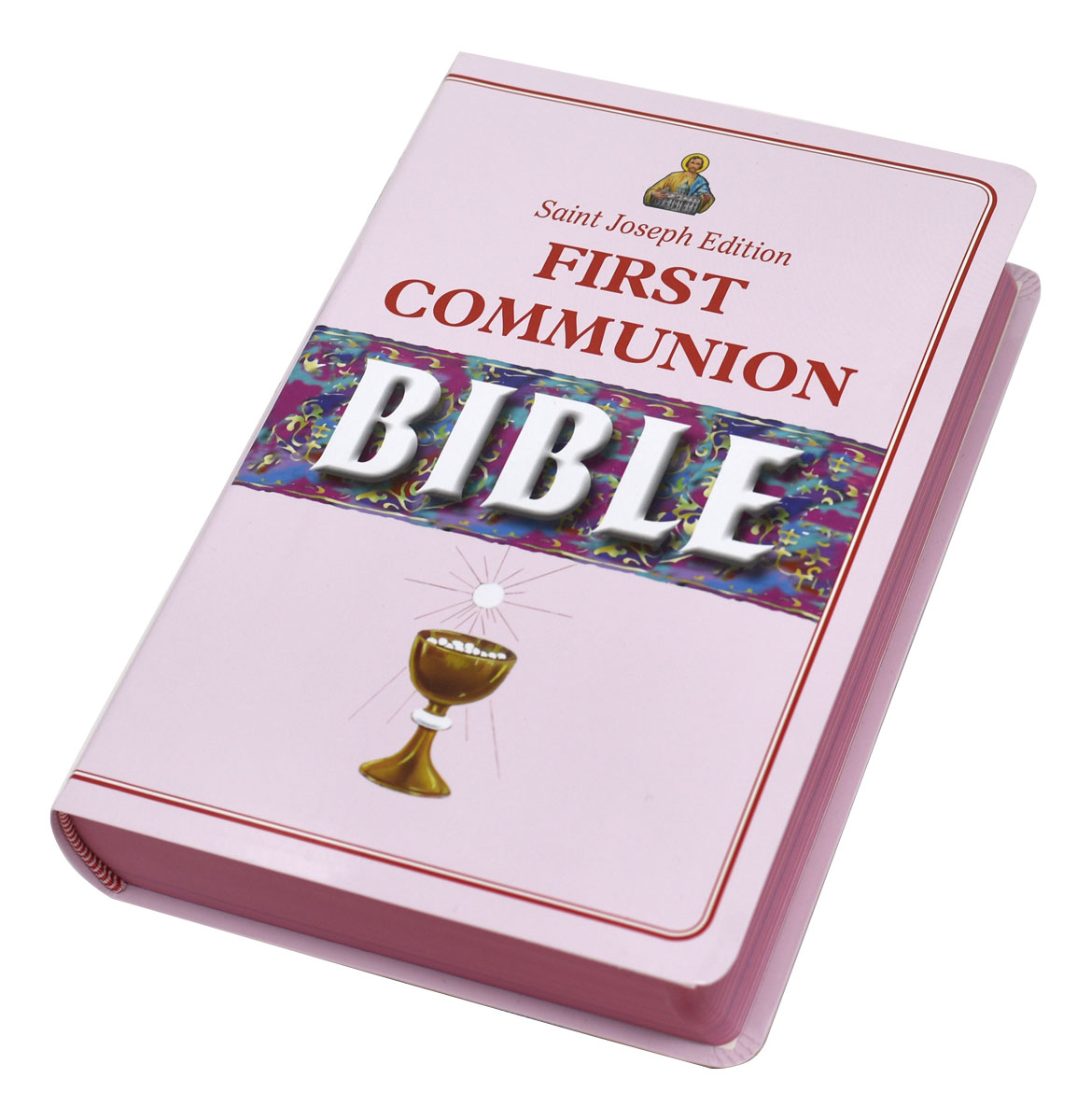 New Catholic Bible St. Joseph Medium Communion Pink