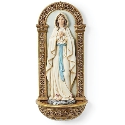 Holy Water Font 7" Our Lady of Lourdes