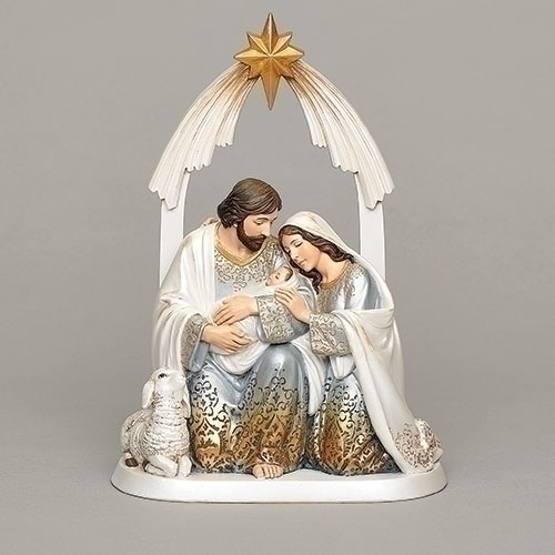 Statue 9.75" Holy Family Gold Ombre