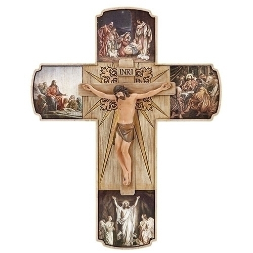 Crucifix Wall 12" Life Of Christ