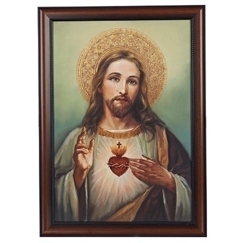 Print 27" Sacred Heart Jesus Framed