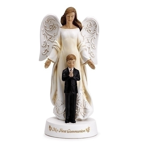 Statue First Communion Angle Boy 7.75 inch Resin