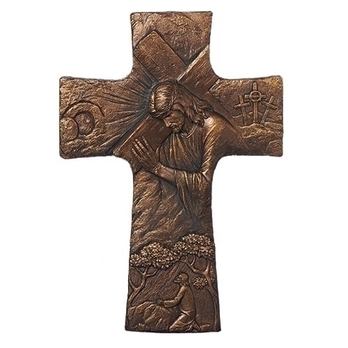 Crucifix Wall 17" Jesus Hold Cross