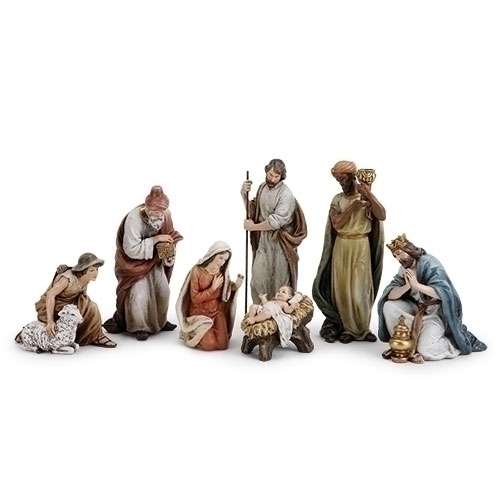 Nativity 9.5" with Shep 7Pc