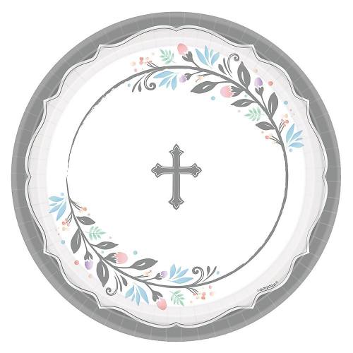 Party Plates Large Baptism First Communion