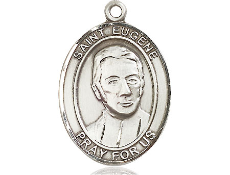 Saint Medal Necklace Eugene de Mazenod 1 inch Sterling Silver