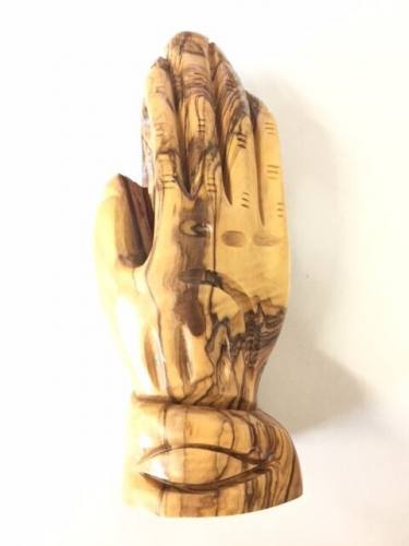 Statue Praying Hands 4.25 Inch Olive Wood