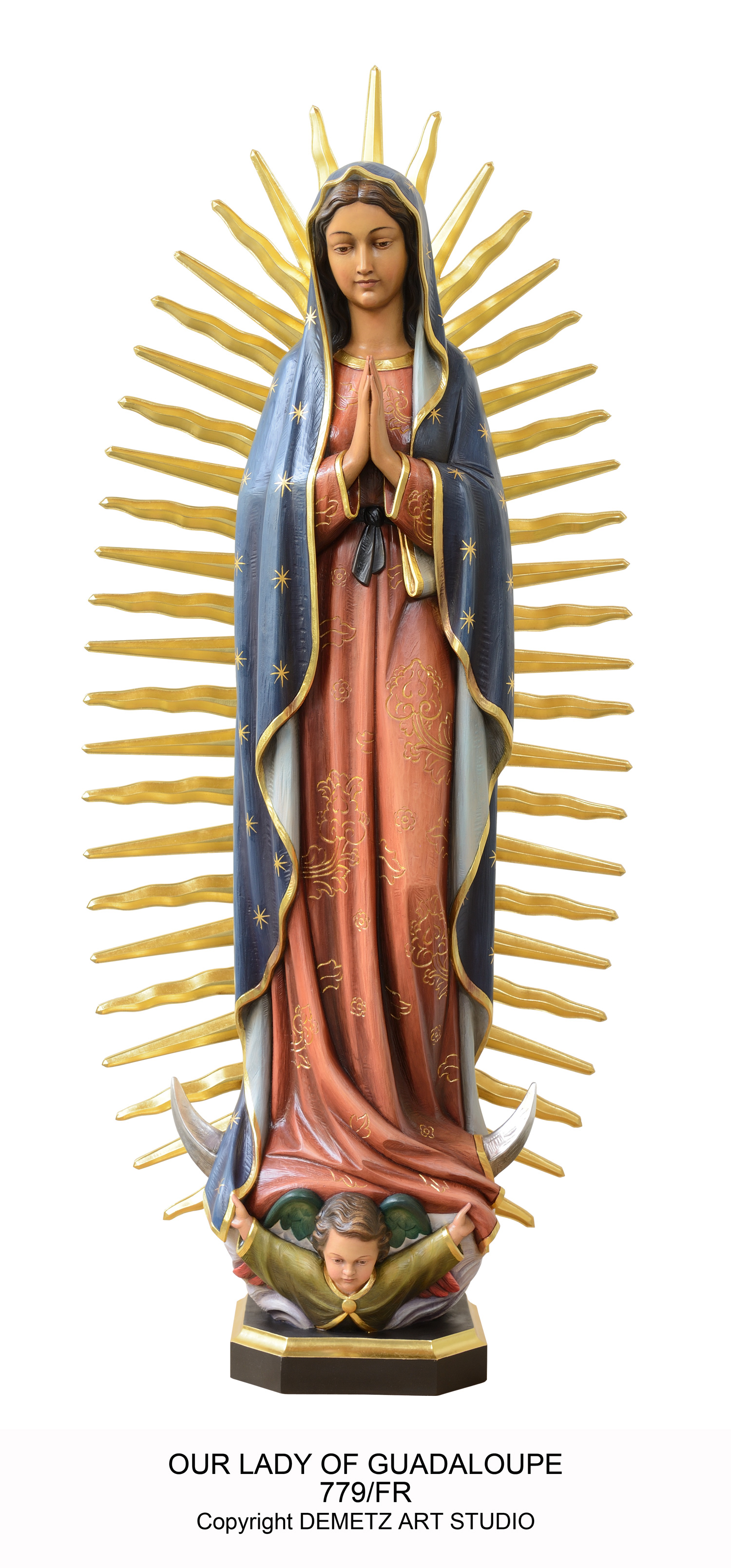 Statue Our Lady Of Guadaloupe 24" Fiberglass