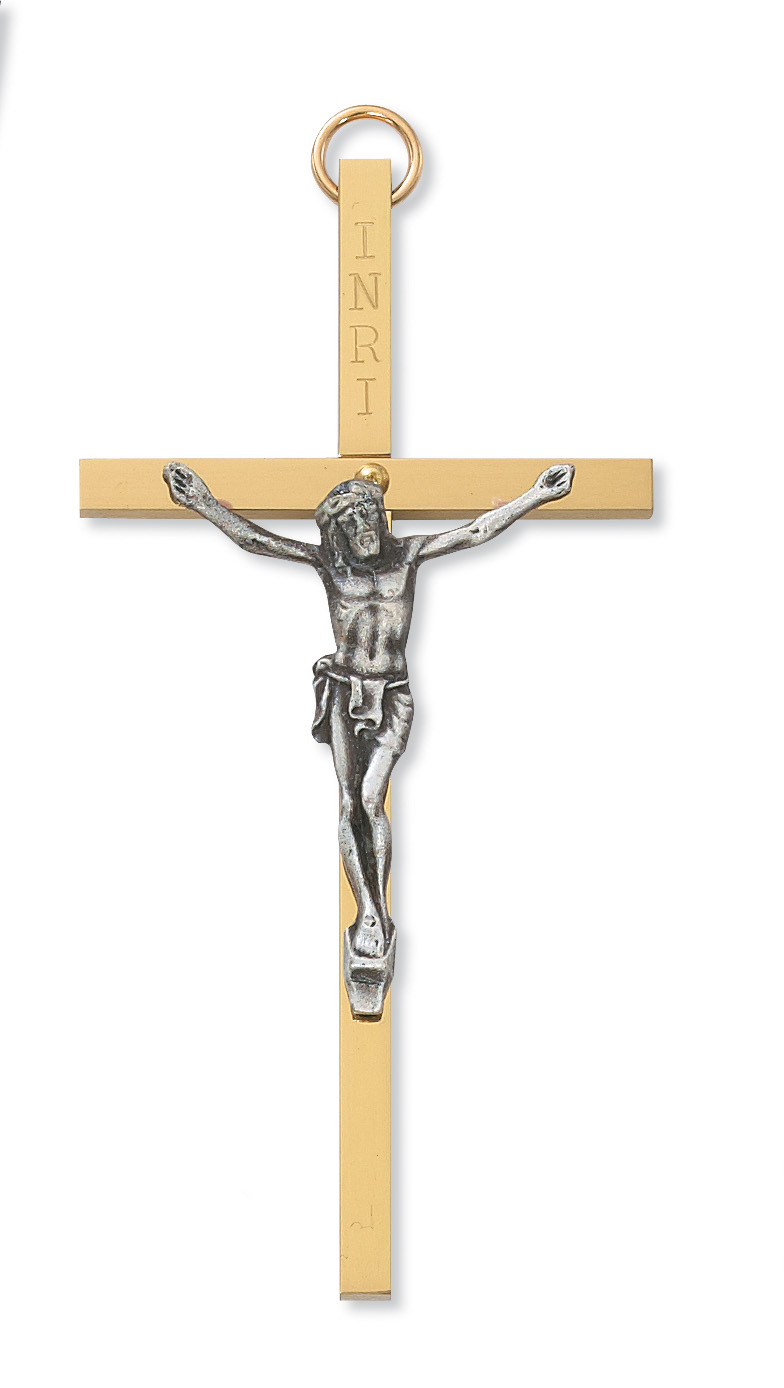 4in Brass Crucifix