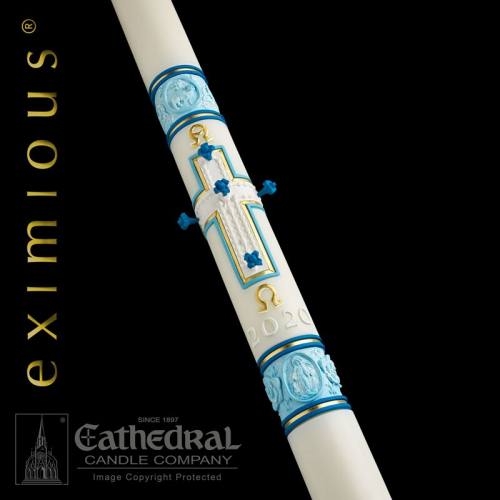 Paschal Candle Most Holy Rosary Size 10: 2-1/2" x 60"
