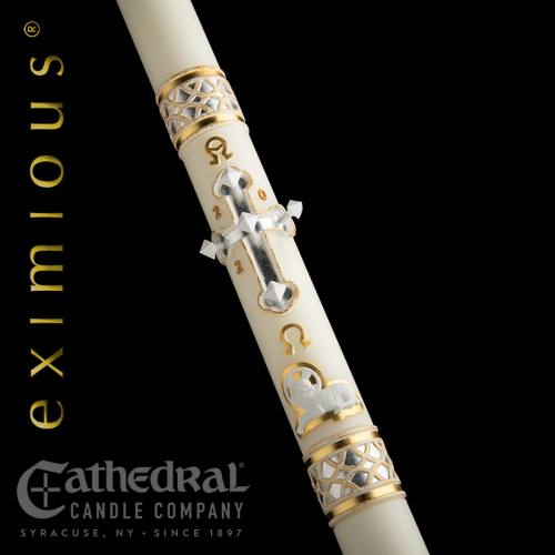 Paschal Candle 2" x 44" Merciful Lamb Size 5-2
