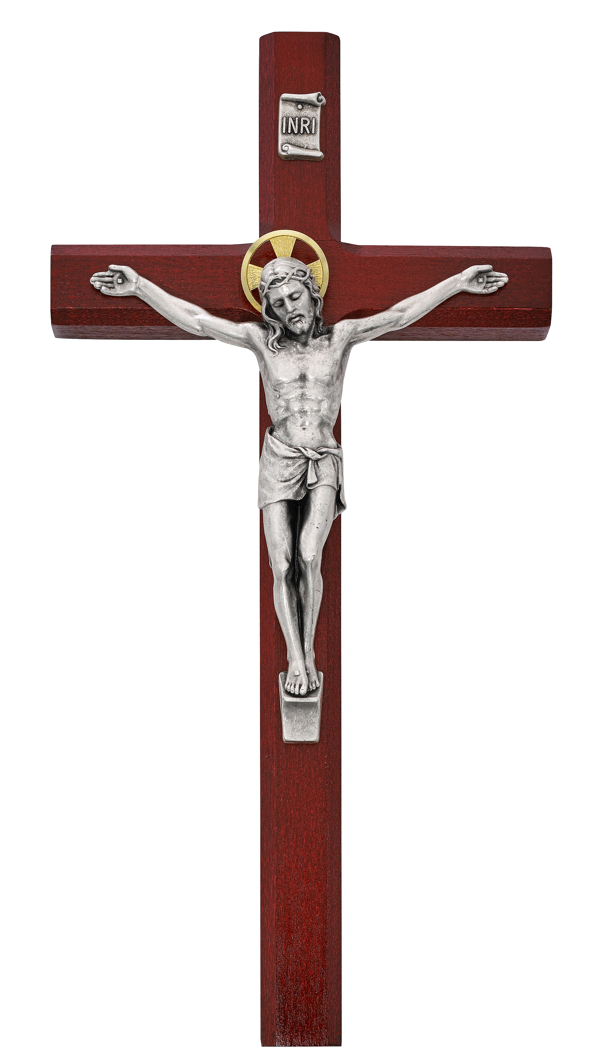 10in Cherry Stained Crucifix