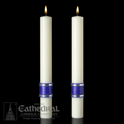 Paschal Messiah Complementing Altar Candles Pair