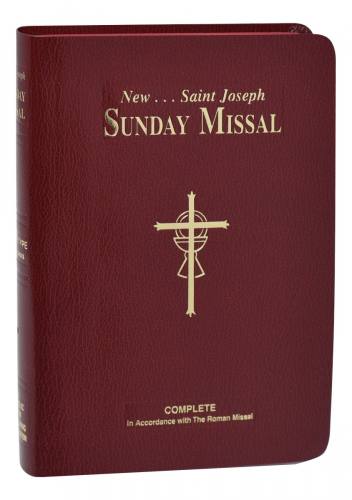 Sunday Missal St. Joseph Large Print Imitation Leather Burgundy