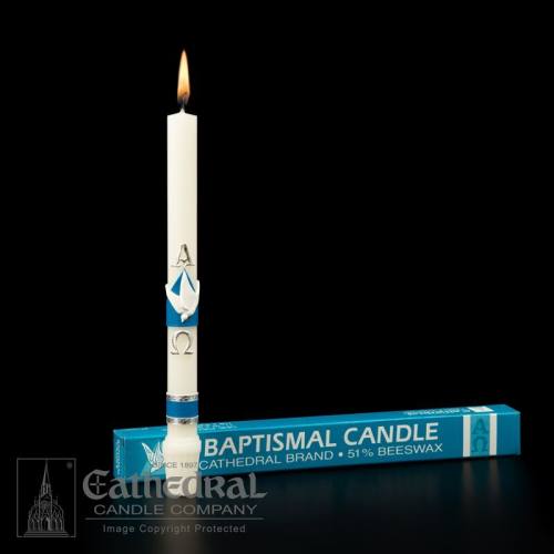 Baptismal Candle 51% Beeswax Case of 24