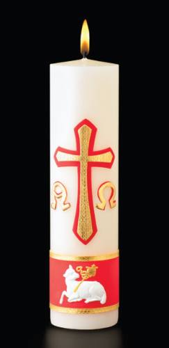 51% Beeswax Cirio Prayer Candle Paschal Lamb