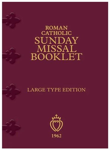 Latin-English Roman Catholic Sunday Missal Booklet Large Print