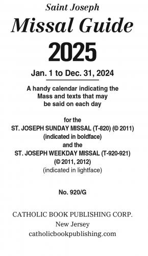 2025 St. Joseph Missal Guide