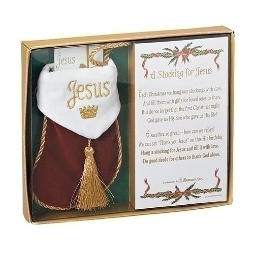 Ornament 4.5" Stocking For Jesus