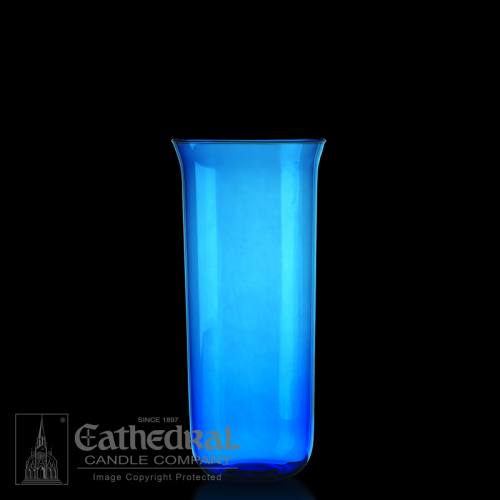 8-Day Sanctuary Glass Globe Flared Blue