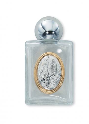 Holy Water Bottle Mary Our Lady Lourdes 2oz Glass