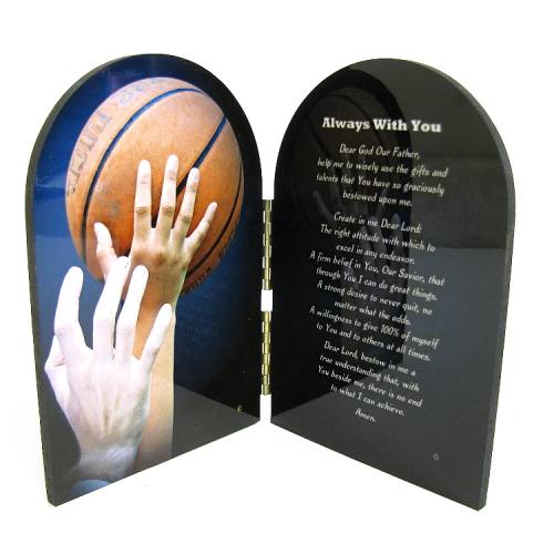 Diptych Plaque Sport Basketball Graphic Laminated