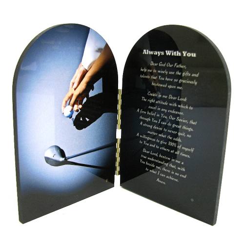 Diptych Plaque Sport Golf Graphic Laminated