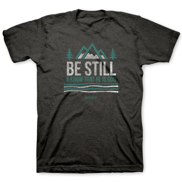 T-Shirt Be Still And Know Grey Large