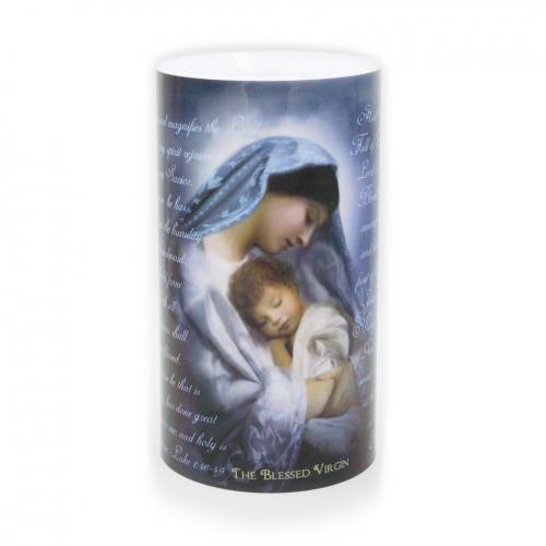 Immaculate Heart and Blessed Virgin Mary 4 x 7 LED Candle
