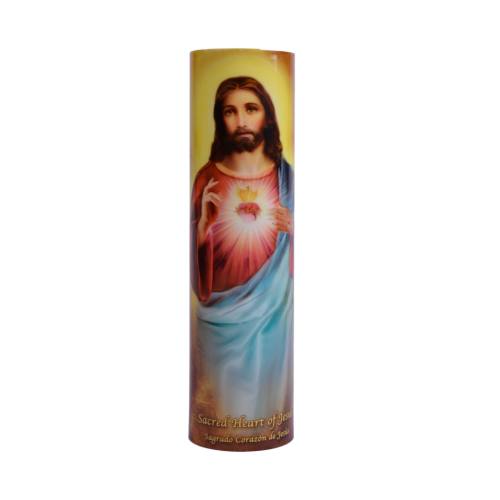 Sacred Heart of Jesus Flameless LED Candle