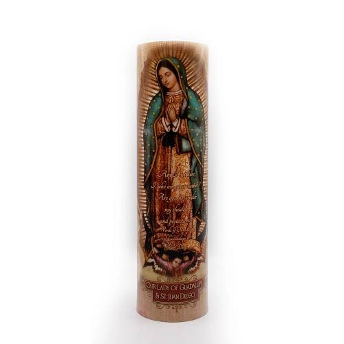 Our Lady of Guadalupe with Juan Diego Flameless LED Candle
