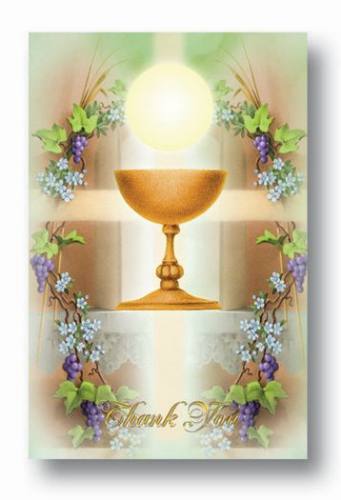 First Communion Thank You Cards Gold
