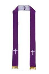 Stole Reversible Reconciliation Purple White Ribbon