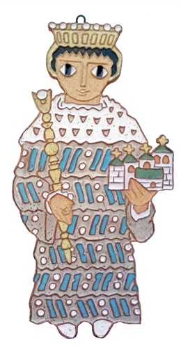 Saint Andrew's Abbey Ceramics St. Eric IX Sweden Plaque