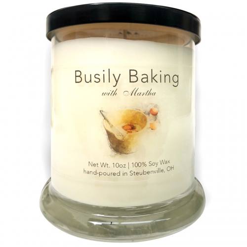 Scented Candle Busily Baking with Martha Vanilla Frosted Cake