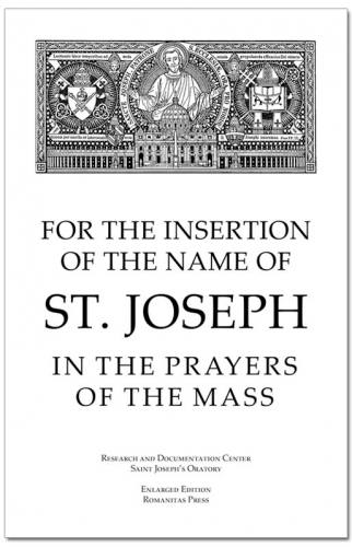 For Insertion of the Name of St. Joseph in Prayers of the Mass