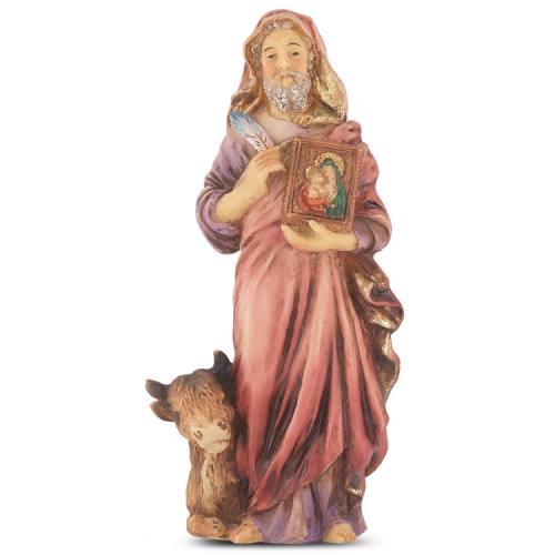 Statue St. Luke Evangelist 4 inch Resin Painted Boxed