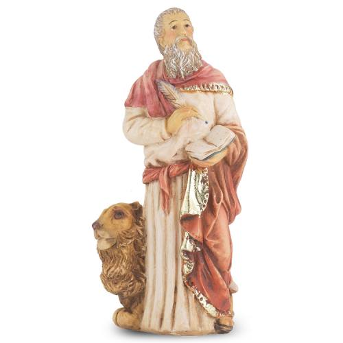 Statue St. Mark Evangelist 4 inch Resin Painted Boxed