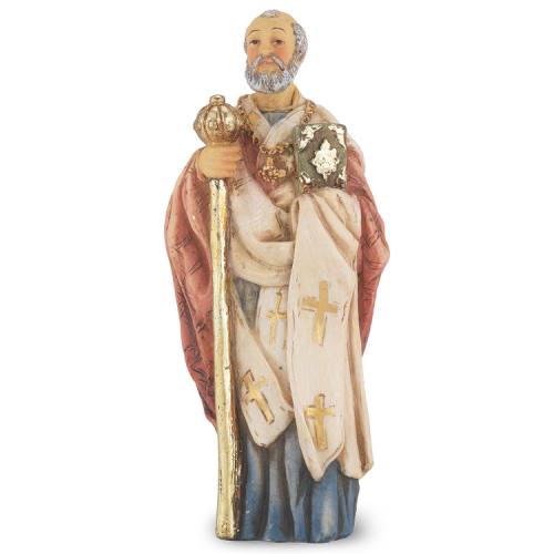 Statue St. Nicholas Myra 4 inch Resin Painted Boxed