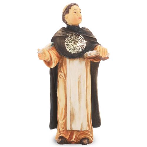 Statue St. Thomas Aquinas 4 inch Resin Painted Boxed