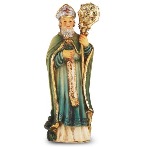 Statue St. Patrick 4 inch Resin Painted Boxed