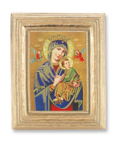 Print Mary Our Lady Perpetual Help 2 x 3 inch Gold Framed