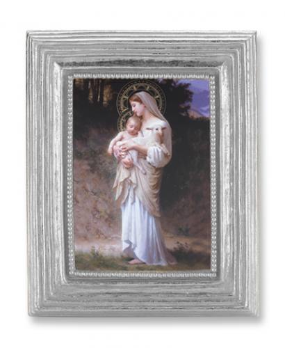 Print Mary L'Innocence Madonna & Child 2 x 3 inch Silver Framed