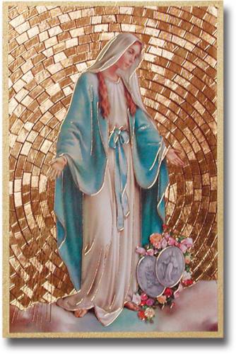 Plaque Mary Our Lady Grace 4 x 6 inch Mosaic