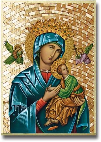 Plaque Mary Our Lady Perpetual Help 4 x 6 inch Mosaic